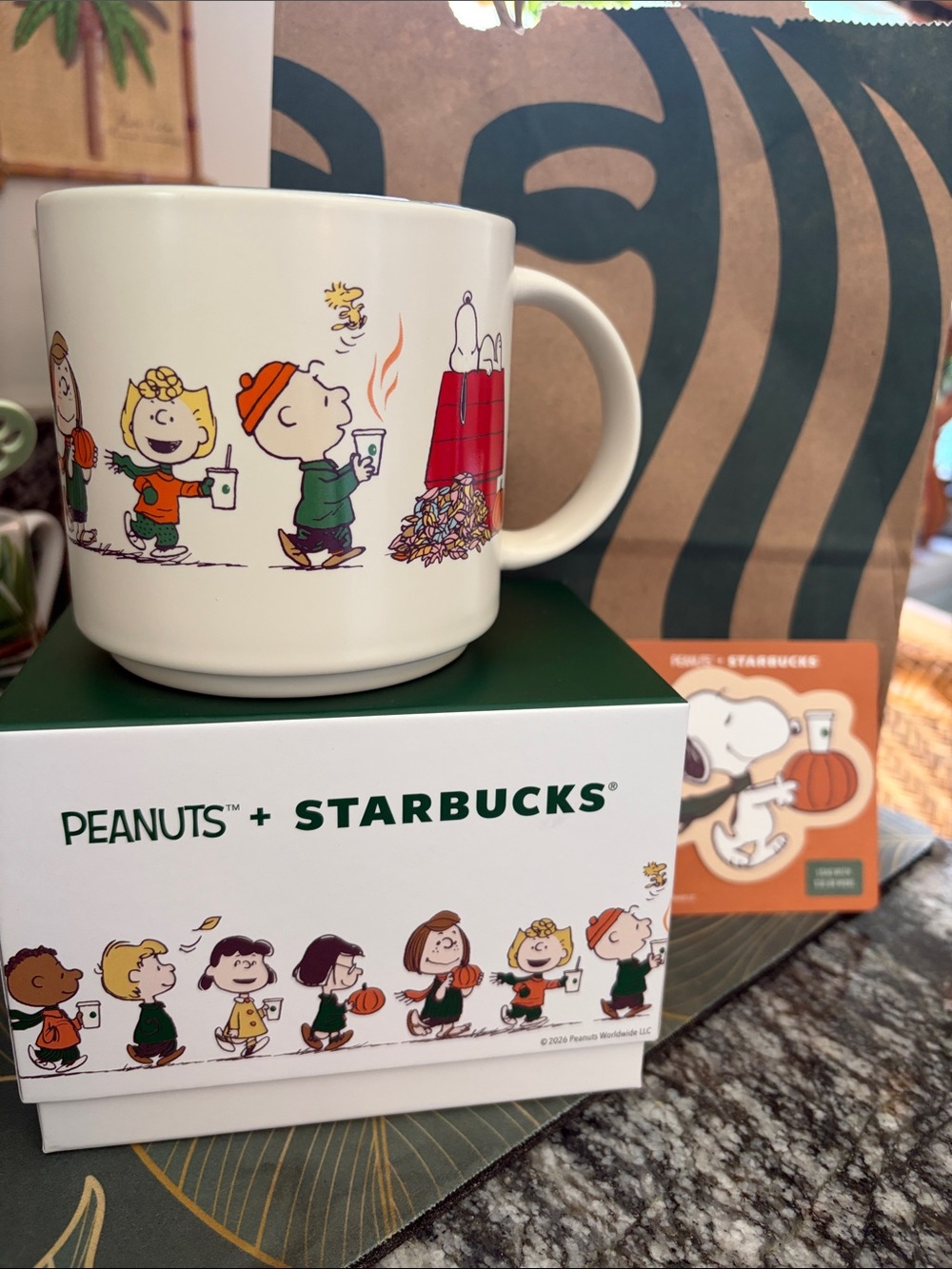 Starbucks x Peanuts Snoopy Fall 2026 14oz Ceramic Mug NWT